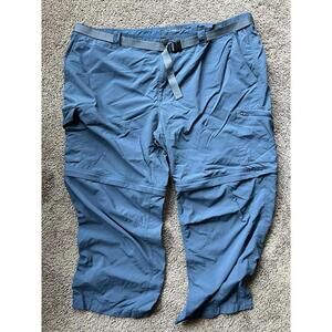 Colombia Omni-Shade Sun Protection Blue Convertible Hiking Cargo Pants Size 54